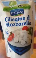 Mängden socker i Ciliegine di mozzarella