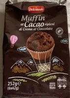 Mängden socker i Muffin al cacao ripieni di crema al cioccolato