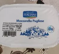 Mängden socker i Mozzarella pugliese Pascoli italiani