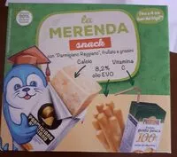 Mängden socker i La merenda snack, con Parmigiano Reggiano, frullato e grissini