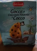 Mängden socker i frollini con gocce di cioccolato fondente e cocco