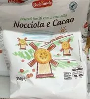Mängden socker i Biscotti farciti con crema alla nocciola e cacao