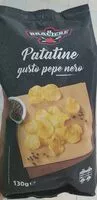 Mängden socker i Patatine gusto pepe nero