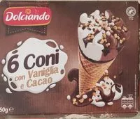 Mängden socker i 6 coni vaniglia e cacao
