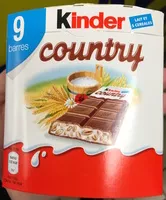 Mängden socker i Kinder Country - 9 barres