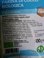 Mängden socker i farina di cocco biologica