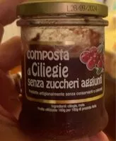 Mängden socker i Composta di ciliege