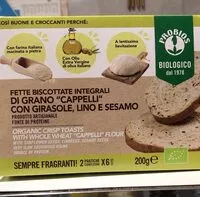 Mängden socker i Fette biscottate int. di grano capelli girasoli lino sesamo