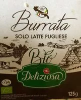 Mängden socker i Burrata