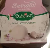 Mängden socker i Burrata con ricotta