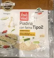 Mängden socker i Piadina con farina tipo2