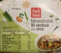 Mängden socker i Minestrone 10 verdure con orzo