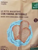 Mängden socker i Le fette biscottate con farina integrale