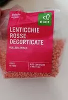 Mängden socker i Lenticchie rosse decorticate