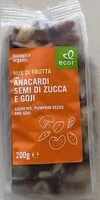 Mängden socker i Mix di frutta - anacardi, semi di zucca e goji