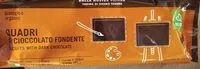 Mängden socker i quadri cioccolato fondente
