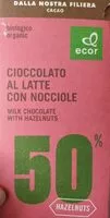 Mängden socker i Cioccolato al latte con nocciole