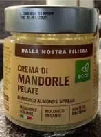 Mängden socker i Crema di mandorle pelate