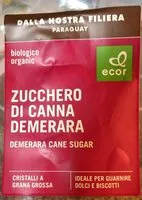 Mängden socker i Zucchero di canna demerara