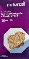 Mängden socker i Fette biscottate farro semintegrale e fiocchi avena