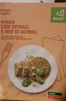 Mängden socker i Burger con spinaci e mix di quinoa