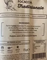 Mängden socker i Focaccia Tradizionale