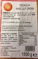 Mängden socker i Focaccia avec cut cross