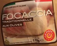 Mängden socker i Focaccia traditionnelle aux olives