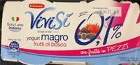 Mängden socker i ViviSì yogurt magro (frutti di bosco)
