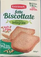 Mängden socker i Fette biacottate integrali