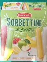 Mängden socker i Sorbetti di frutta