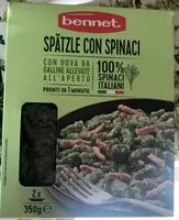 Mängden socker i Spätzle con spinaci
