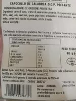 Mängden socker i Capocollo Calabria