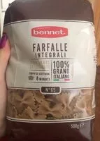 Mängden socker i Farfalle integrali