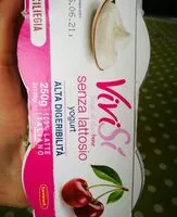 Mängden socker i Yogurt senza lattosio ViviSi