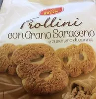 Mängden socker i frollini con grano saraceno e zucchero di canna