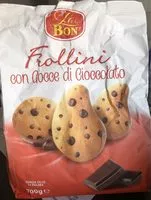 Mängden socker i Frollini con gocce di cioccolato