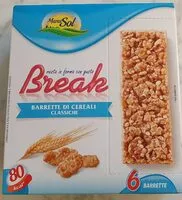 Mängden socker i ManuSol barrette ai cereali classiche