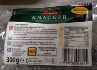 Mängden socker i Knacker tradizione in tavola