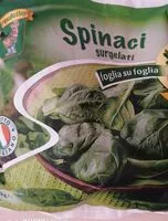 Mängden socker i Spinaci surgelati foglia a foglia