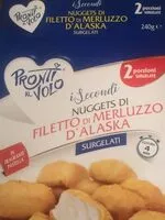 Mängden socker i Nuggets di filetto di merluzzo d'alaska