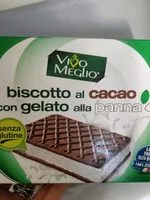 Mängden socker i Biscotto al cacao con gelato alla panna