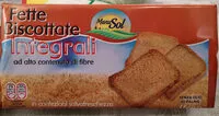 Mängden socker i Fette biscottate integrali