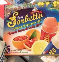 Mängden socker i Coni sorbetto