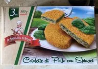 Mängden socker i Cotolette di pollo con spinaci