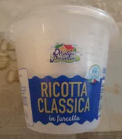 Mängden socker i Ricotta classica in fuscella