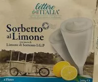 Mängden socker i Sorbetto al Limone con succo di Limone di Sorrento I.G.P.
