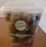 Mängden socker i olive denocciolate giganti in olio