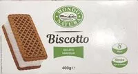 Mängden socker i Biscotto gelato vaniglia