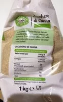 Mängden socker i Zucchero di canna
